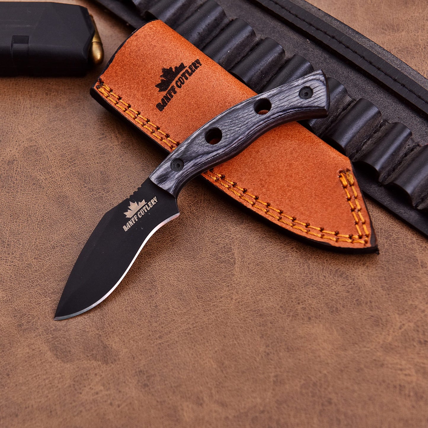 Obsidian Curve Kukri Knife