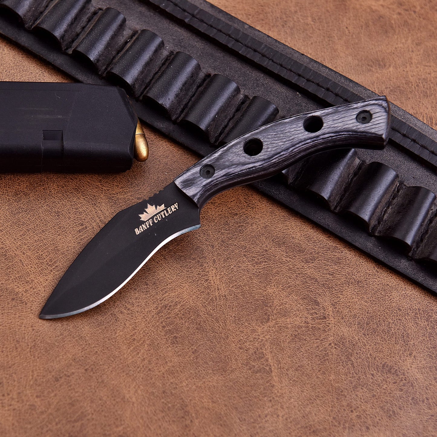 Obsidian Curve Kukri Knife