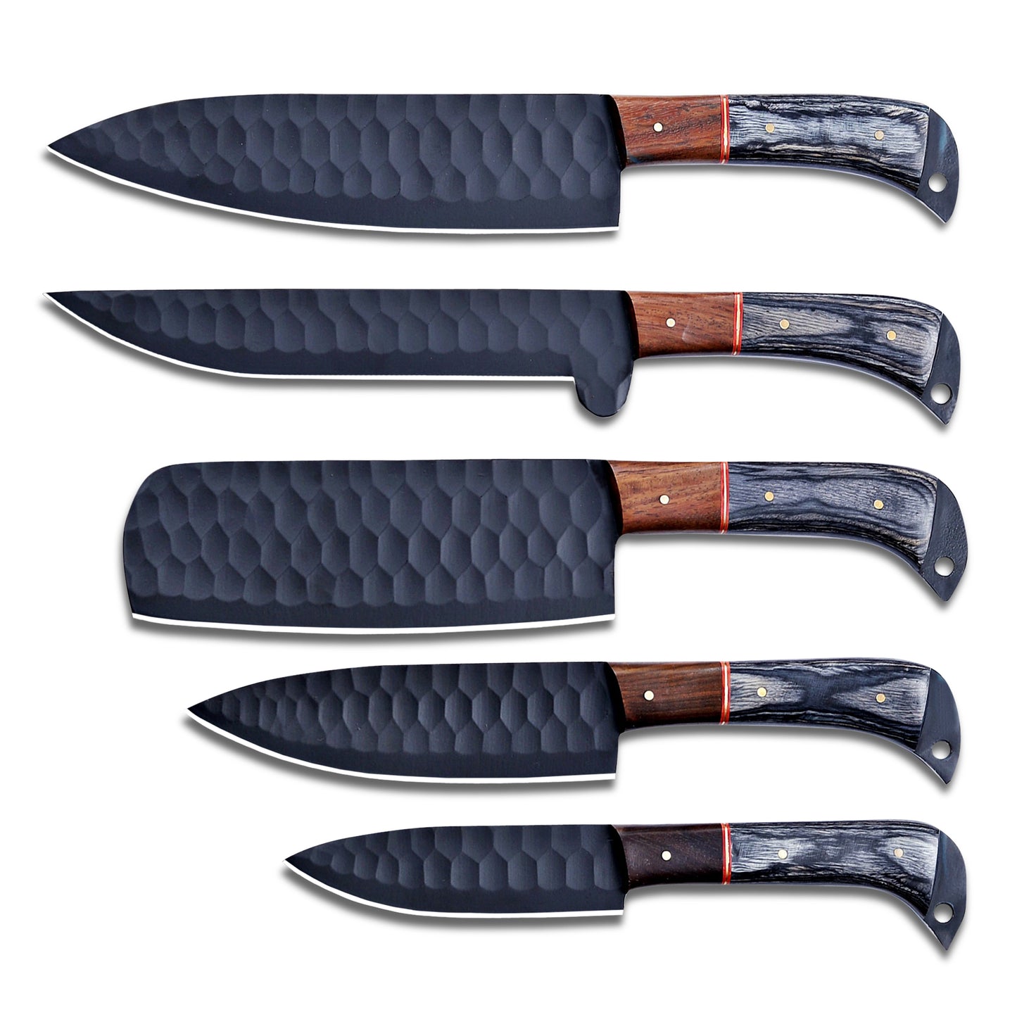 Banff Cutlery - 5 Kitchen Knives Set With Leather Kit