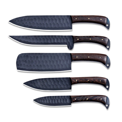 Banff Cutlery - 5 Kitchen Knives Set With Leather Kit
