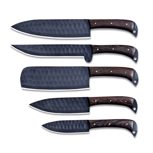 Banff Cutlery - 5 Kitchen Knives Set With Leather Kit