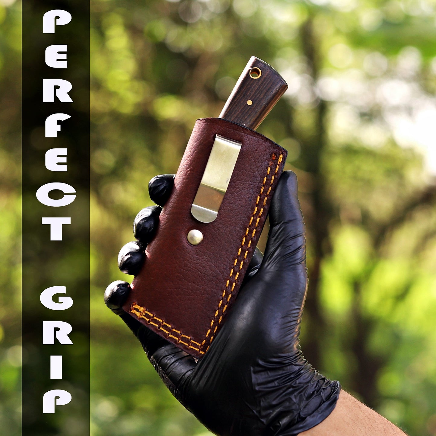 Banff - Short Stack Fixed Blade Pocket Knife with leather Sheath