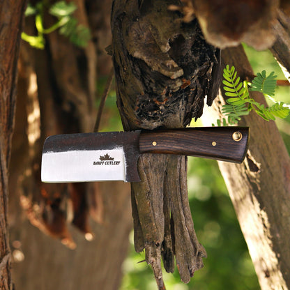 Banff - Short Stack Fixed Blade Pocket Knife with leather Sheath