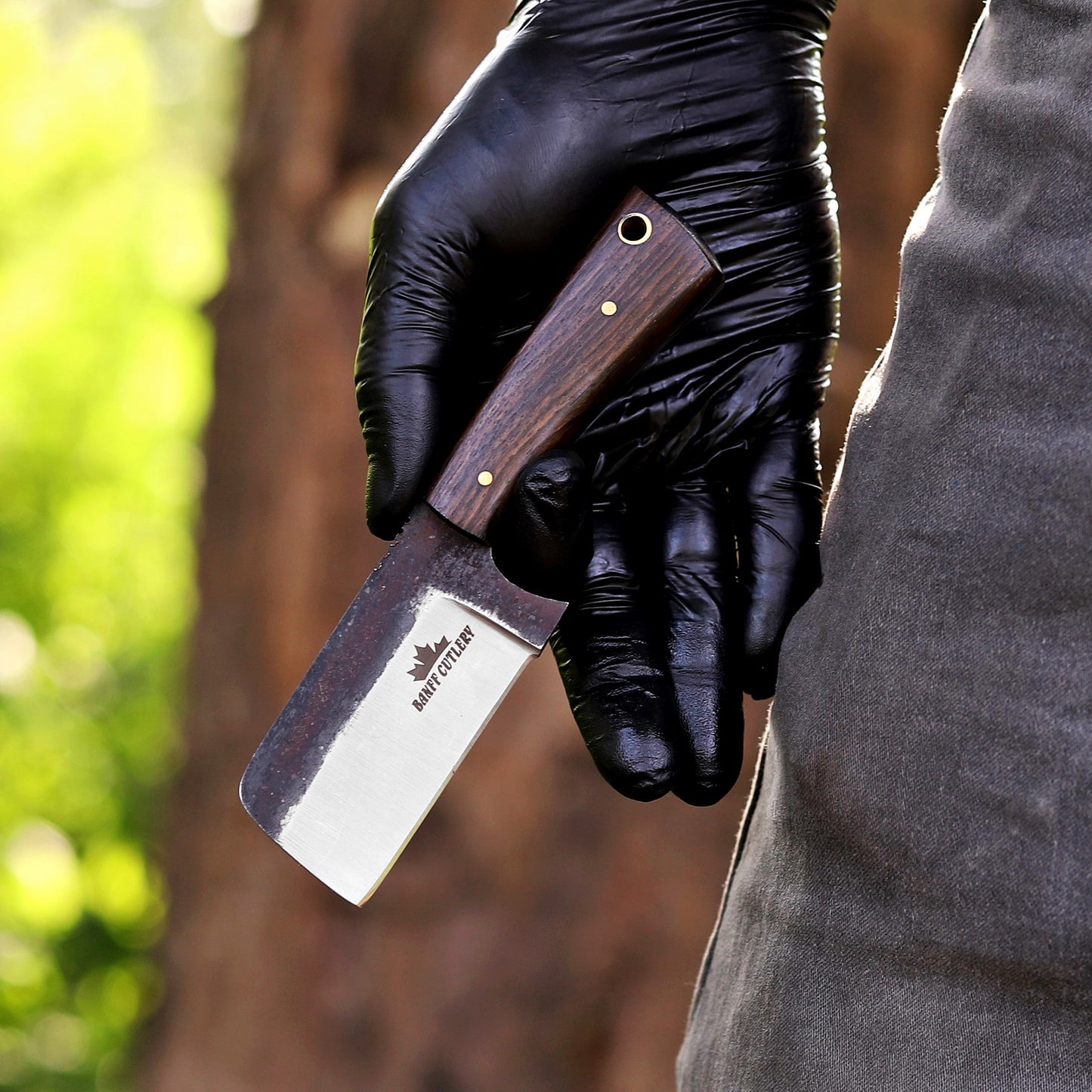 Banff - Short Stack Fixed Blade Pocket Knife with leather Sheath