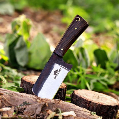 Banff - Short Stack Fixed Blade Pocket Knife with leather Sheath