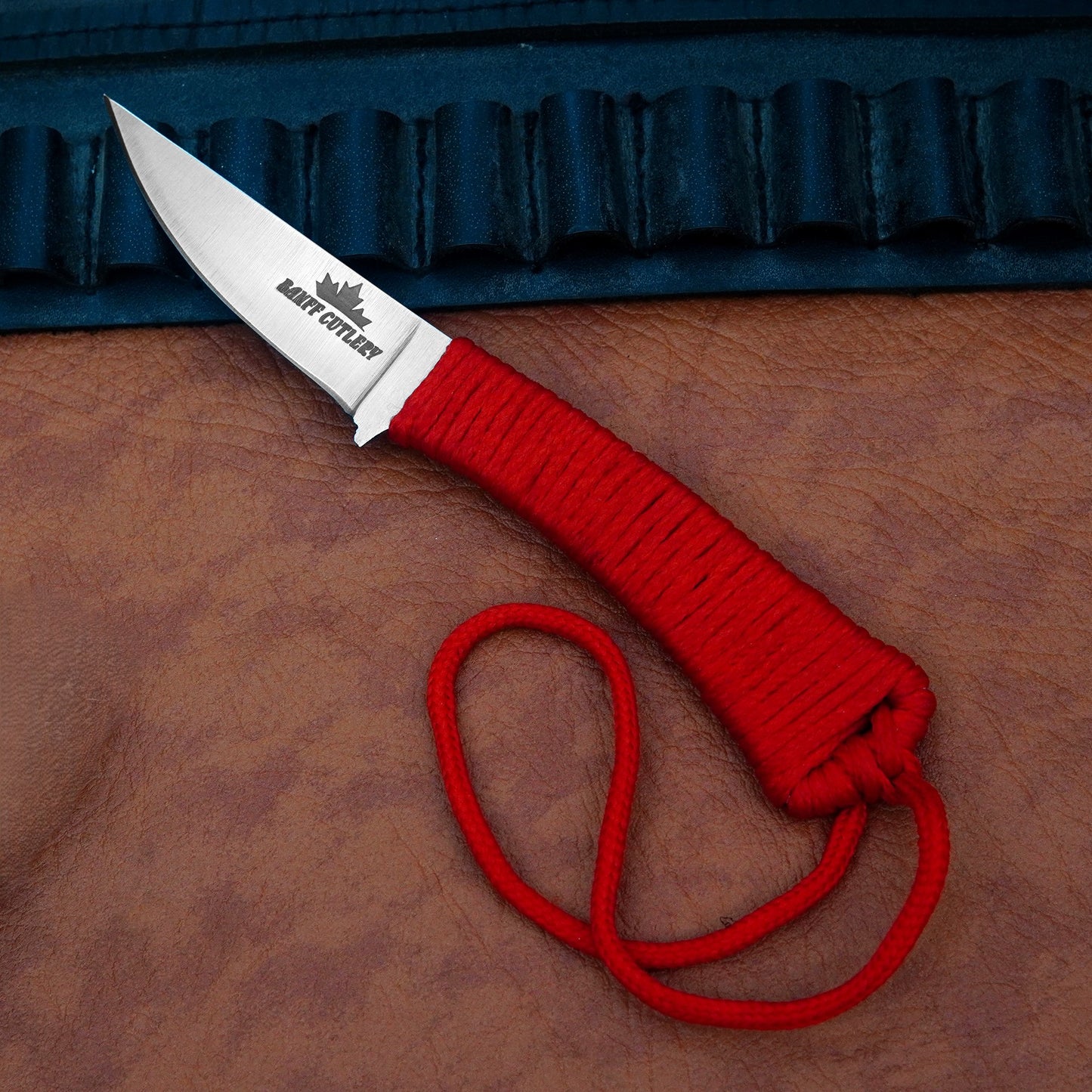 Banff Red Paracord Fixed Blade Knife – Tactical Hunting & Survival Knife