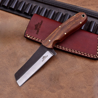 Banff Horn Breaker Cowboy Knife with leather sheath
