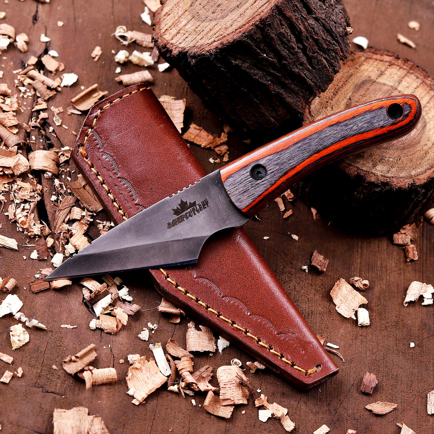 Banff Cutlery Kirdashi Utility Knife – Stonewash Drop Point Fixed Blade EDC Knife