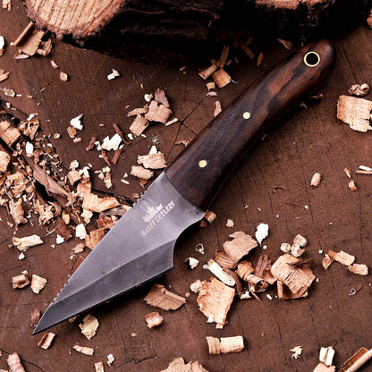 Banff Cutlery Kirdashi Utility Knife – Stonewash Drop Point Fixed Blade EDC Knife