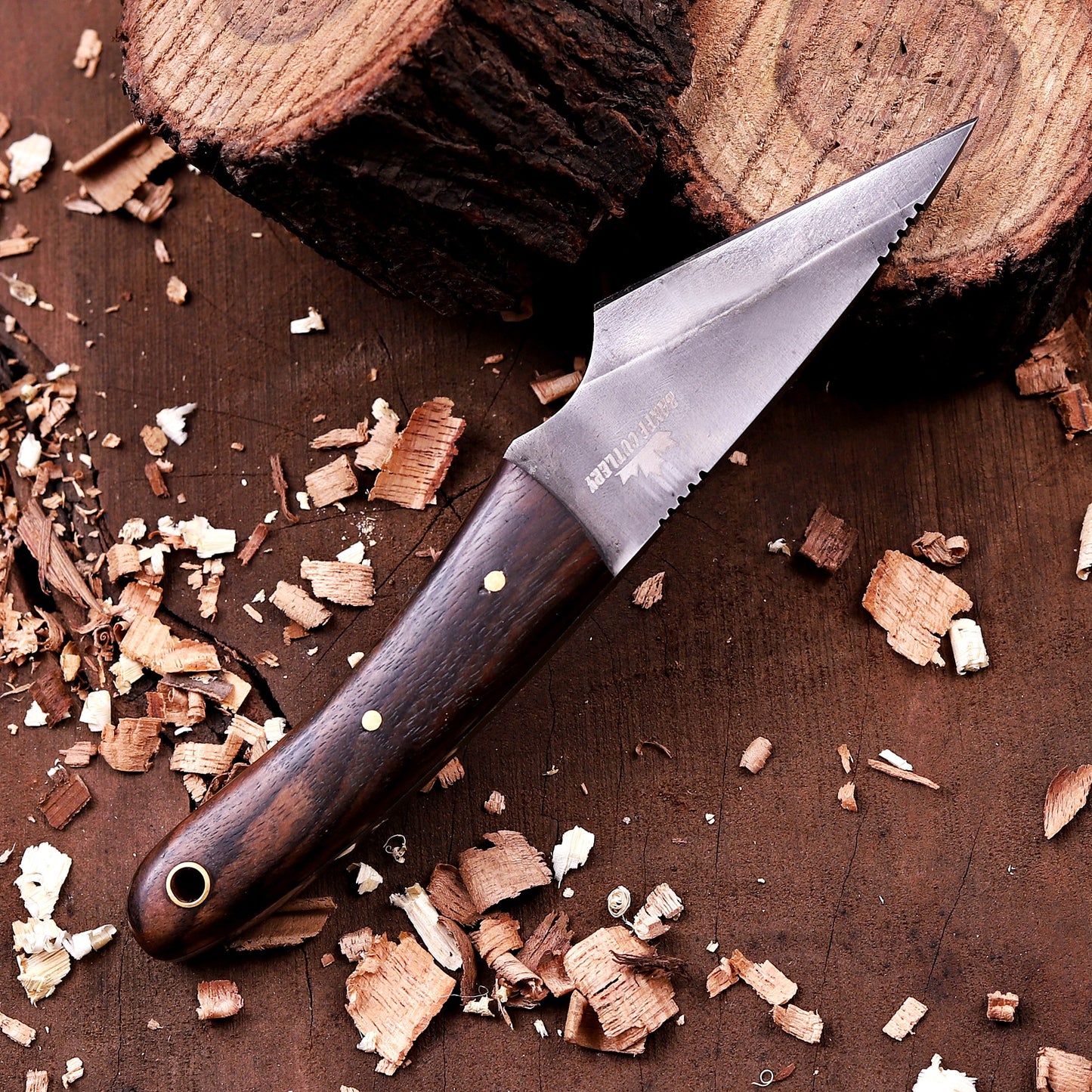 Banff Cutlery Kirdashi Utility Knife – Stonewash Drop Point Fixed Blade EDC Knife