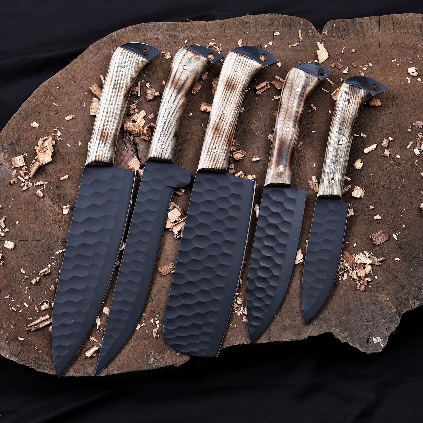 Banff Cutlery - 5 Kitchen Knives Set With Leather Kit