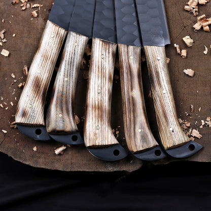 Banff Cutlery - 5 Kitchen Knives Set With Leather Kit