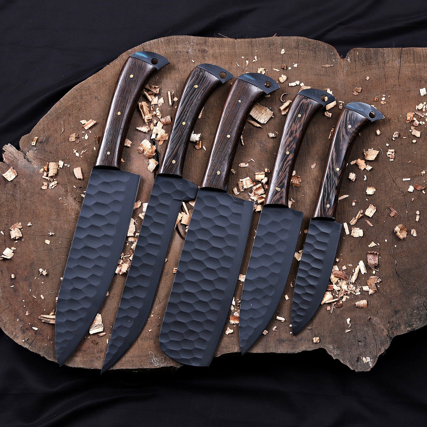 Banff Cutlery - 5 Kitchen Knives Set With Leather Kit