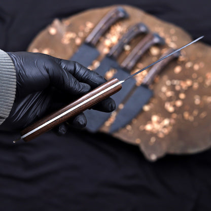 Banff Cutlery - 5 Kitchen Knives Set With Leather Kit