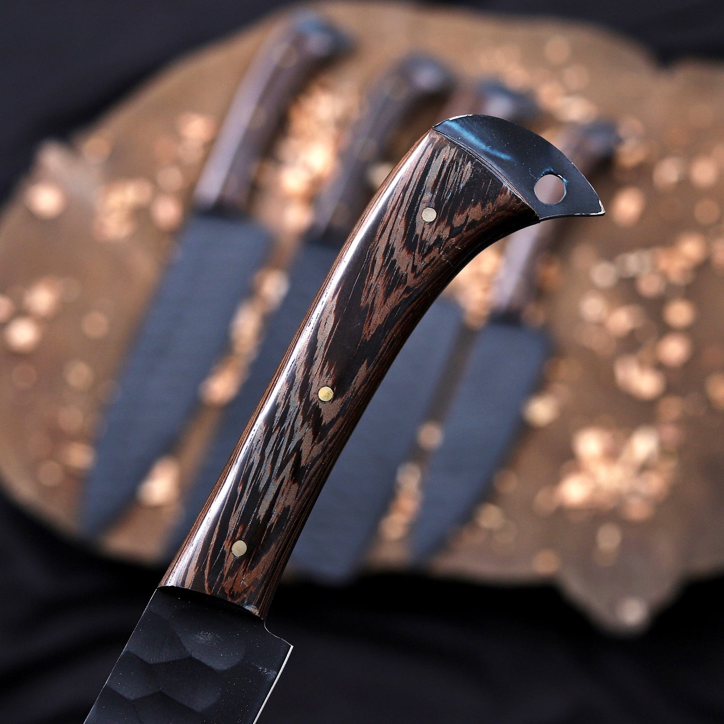 Banff Cutlery - 5 Kitchen Knives Set With Leather Kit