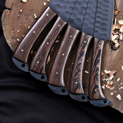 Banff Cutlery - 5 Kitchen Knives Set With Leather Kit