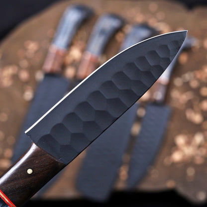Banff Cutlery - 5 Kitchen Knives Set With Leather Kit