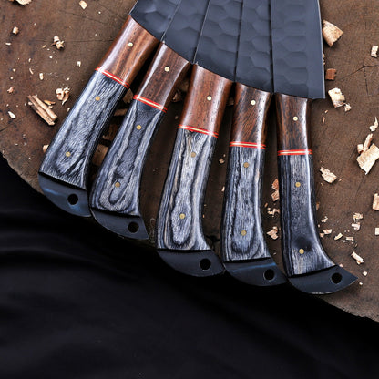 Banff Cutlery - 5 Kitchen Knives Set With Leather Kit