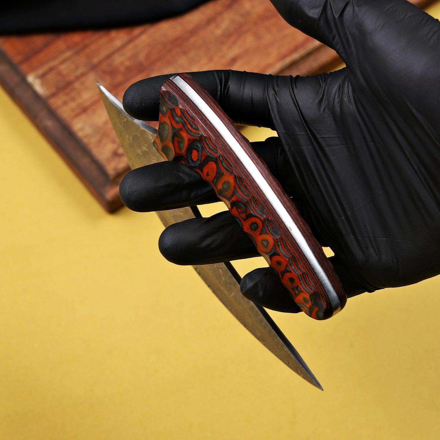 Banff Half Moon Damascus Steel Ulu Knife