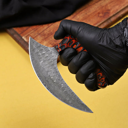 Banff Half Moon Damascus Steel Ulu Knife