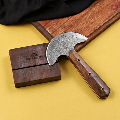 Banff Crescent Edge – Damascus Steel Ulu Knife
