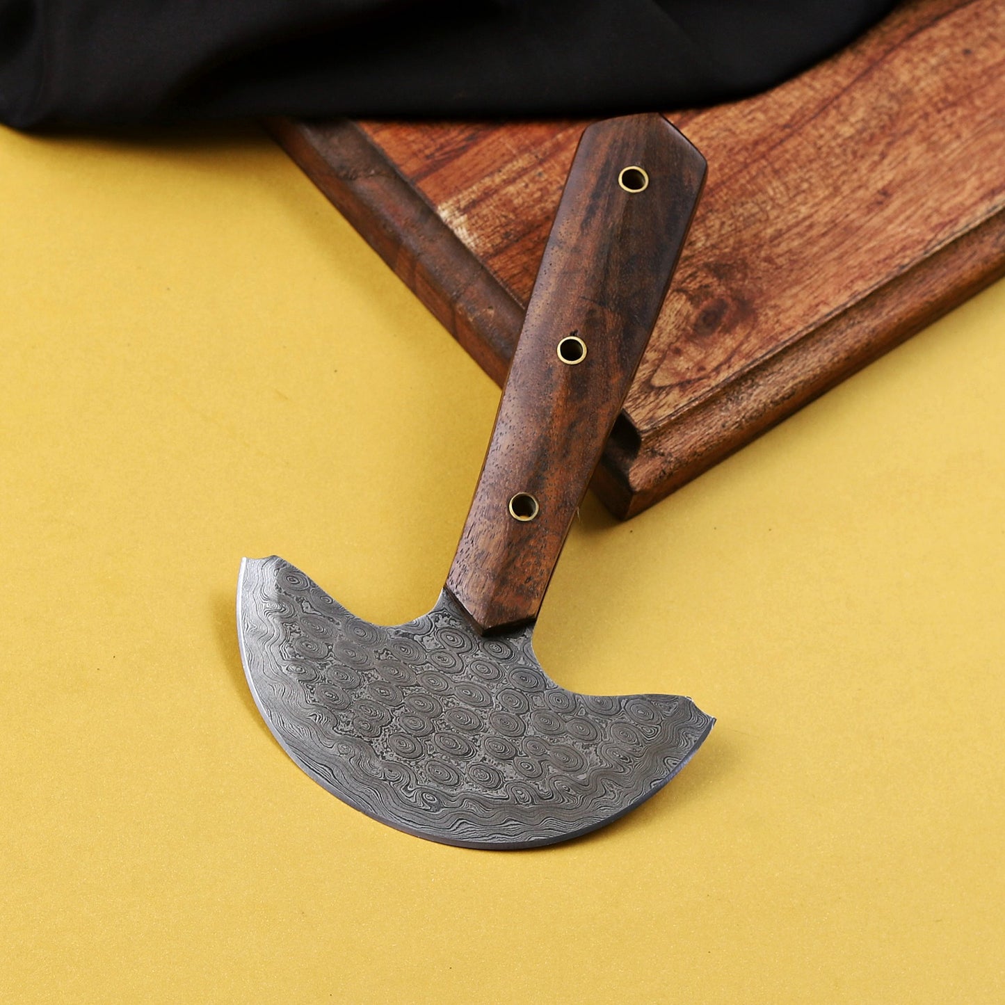 Banff Crescent Edge – Damascus Steel Ulu Knife
