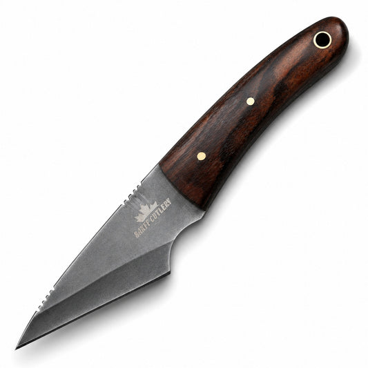 Banff Cutlery Kirdashi Utility Knife – Stonewash Drop Point Fixed Blade EDC Knife