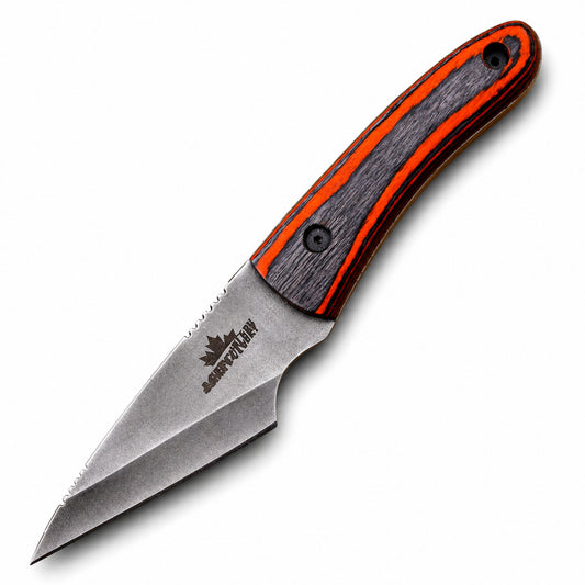 Banff Cutlery Kirdashi Utility Knife – Stonewash Drop Point Fixed Blade EDC Knife