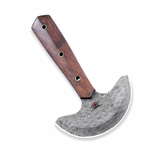 Banff Crescent Edge – Damascus Steel Ulu Knife