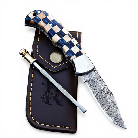 Banff Cutlery - Damascus Steel Folding Knife